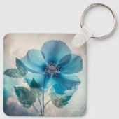 Etherische blauwe bloesem sleutelhanger (Achterkant)