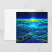 Etherische Blauwe Golven en Oceaanzonsondergang (Voorkant / Achterkant)