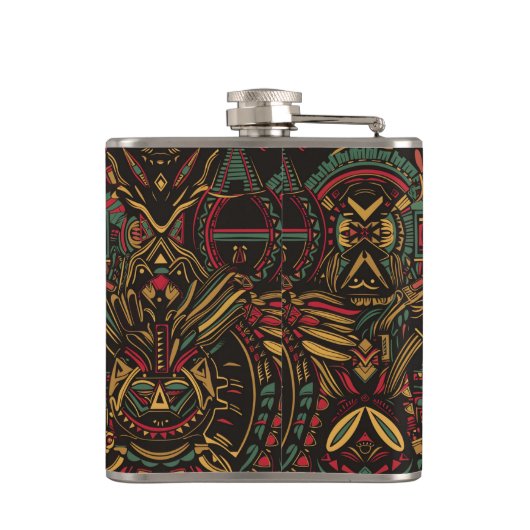 etherische blauwe "kosmische interlock" mystieke k heupfles (Achterkant)