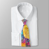 Etherische Blauwgroen en roze gele vogel aangepast Stropdas (Gebonden)