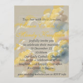 Etherische Bliss Folie Uitnodiging Briefkaart (Voorkant)