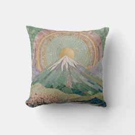 ETHERISCHE BLOEI: Pastel Mozaïek Vulkaan in het vo Kussen