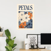 Etherische Bloemblaadjes Bloemstuk Kunstprint Vint Poster (Thuiskantoor)