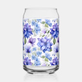 Etherische Bloemen Blauwe Paarse Bloemen Blikvorm Glas (Achterkant)