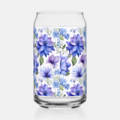 Etherische Bloemen Blauwe Paarse Bloemen Blikvorm Glas (Rechts)