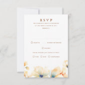 Etherische bloemenbruiloft RSVP-Kaarten RSVP Kaartje (Voorkant)