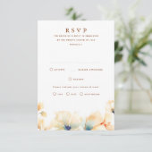 Etherische bloemenbruiloft RSVP-Kaarten RSVP Kaartje (Staand voorkant)