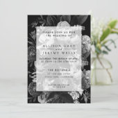 Etherische bloemenbruiloft uitnodiging (Staand voorkant)