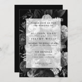 Etherische bloemenbruiloft uitnodiging (Voorkant / Achterkant)