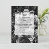 Etherische bloemenbruiloft uitnodiging (Staand voorkant)