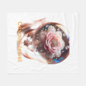 ETHERISCHE BLOESEM: Juweel van Betovering Fleece Deken (Voorkant (Horizontaal))