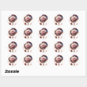 ETHERISCHE BLOESEM: Juweel van Betovering Ronde Sticker (Vel)