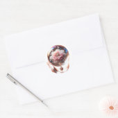 ETHERISCHE BLOESEM: Juweel van Betovering Ronde Sticker (Envelop)