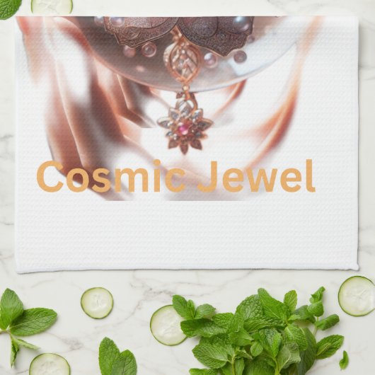 ETHERISCHE BLOESEM: Juweel van Betovering Theedoek (Gevouwen)