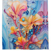 Etherische bloesems douchegordijn (Voorkant)