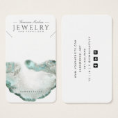 Etherische Blue Agaat Ketting Display Kaarten Visitekaartje (Voorkant /achterkant)