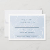 Etherische Blue Classic Script Waterverf Bruiloft RSVP Kaartje (Voorkant)