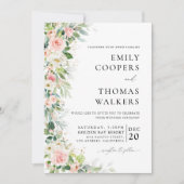 Etherische Blush bruiloft ceremonie uitnodiging (Voorkant)