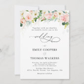 Etherische Blush bruiloft ceremonie uitnodiging (Voorkant)