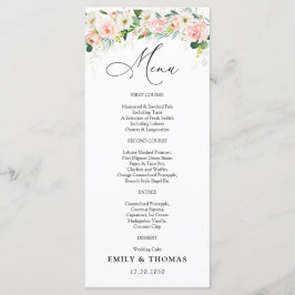 Etherische Blush Bruiloft Menu