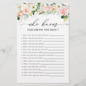 Etherische Blush Pink Roses Vrijgezellenfeest spel (Voorkant)