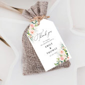 Etherische Blush Roze Rozen Bruiloft Gift Label Cadeaulabel