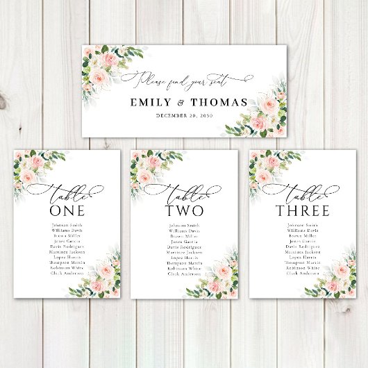 Etherische Blush Roze Rozen Bruiloft Hoofd Tafel T