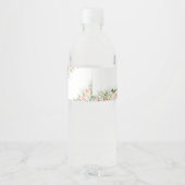 Etherische Blush Roze Rozen Bruiloft Waterfles Etiket (Achterkant)
