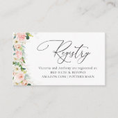 Etherische Blush Roze Rozen Register Behuizing Kaa Informatiekaartje (Voorkant)