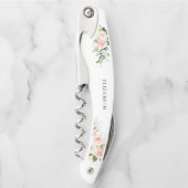 Etherische Blush Roze Rozen Vrijgezellenfeest Kurkentrekker (Voorkant)