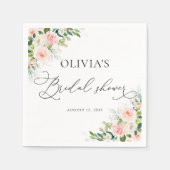 Etherische Blush Roze Rozen Vrijgezellenfeest serv Servet (Voorkant)