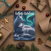 Etherische Bond Witte Wolven Rust Briefkaart