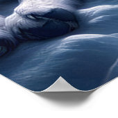 Etherische Bond Witte Wolven Rust Poster (Hoek)