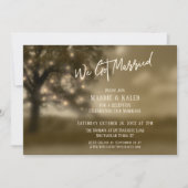 Etherische Boom & Lichten, Onze Trouwreceptie Kaart (Voorkant)