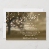 Etherische Boom met Lichtjes Laten we het Ontvangs Kaart (Voorkant)