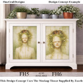 Etherische Botanische Achtergrond FH7 Decoupage Tissuepapier