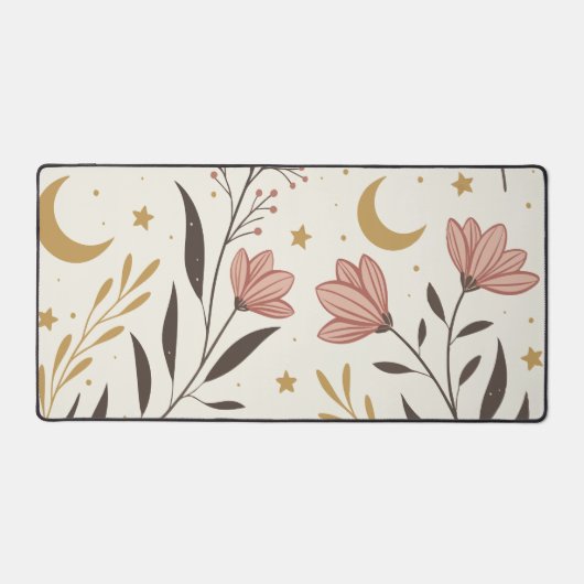 ETHERISCHE botanische maanverlichte patroon - Bloe Bureaumat (Voorkant)