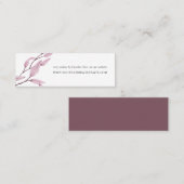 Etherische Bourgogne verlaat chique bruiloft Websi Mini Visitekaartje (Voorkant / Achterkant)