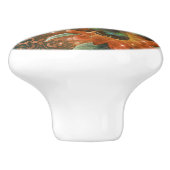 Etherische Butterly Bokeh en pioen Blauwgroen en p Keramische Knop (Zijkant)