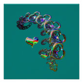 ETHERISCHE CASCADE VAN HARTEN Glanzend Poster (Voorkant)