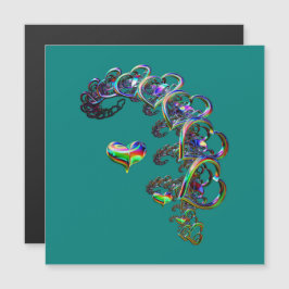 Etherische cascade van harten Magnetische Kaart