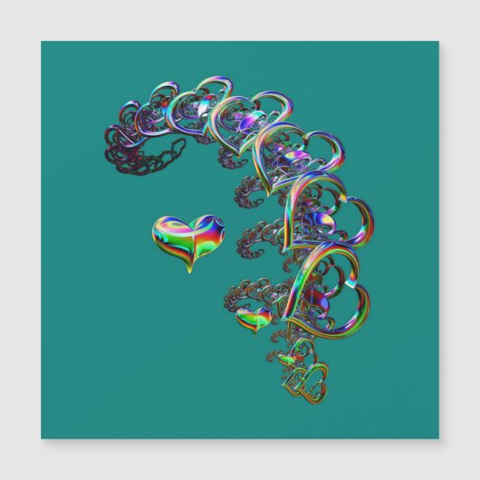 Etherische cascade van harten Magnetische Kaart (Voorkant)