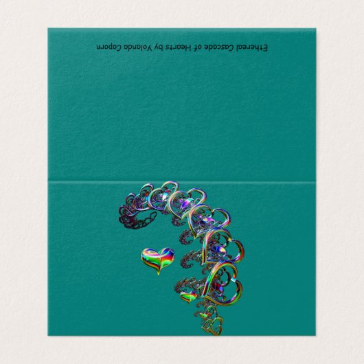 ETHERISCHE CASCADE VAN HARTEN WENSKAART KAART (Buitenkant ongevouwen)