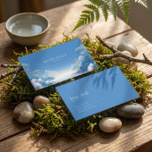 Etherische Chinoiserie Blauwe Landschap Witte Bloe Visitekaartje