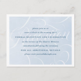 Etherische Cloud Blue Waterverf Script Receptie Informatiekaartje