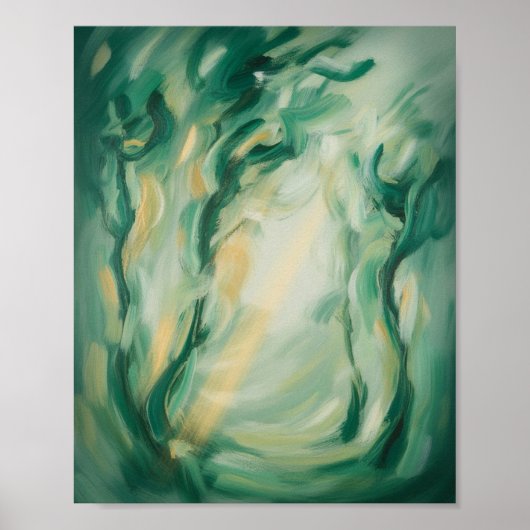 Etherische Convergentie: Zonlicht dat doorheen fil Poster (Voorkant)