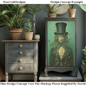 Etherische dame in sluier, ogen verduisterd CR9 de Tissuepapier