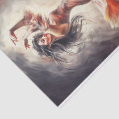 Etherische Dans - Flamenco Geest Waterverf Dromen Tissuepapier (Detail)