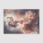 ETHERISCHE DANS - Flamenco Spirit Waterverf Dromen Tissuepapier (Voorkant)