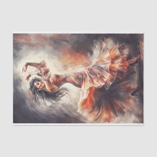 ETHERISCHE DANS - Flamenco Spirit Waterverf Dromen Tissuepapier (Voorkant)